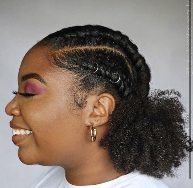 Cornrows in the front twist takeout in the back natural   Black natural  hairstyles Natural hair styles Hair beauty