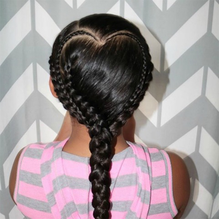 braids for girls with curly hair