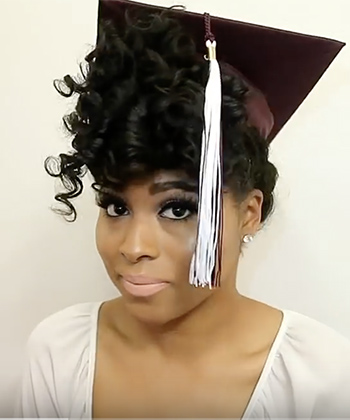 5 BEST GRADUATION HAIRSTYLES FOR CURLY HAIR  Lana Summer  YouTube  Graduation  hairstyles with cap Graduation hairstyles Curly hair styles naturally