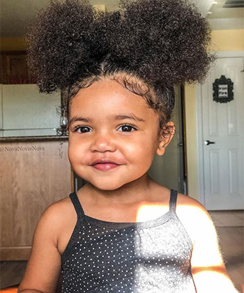 mixed little girl with curly hair
