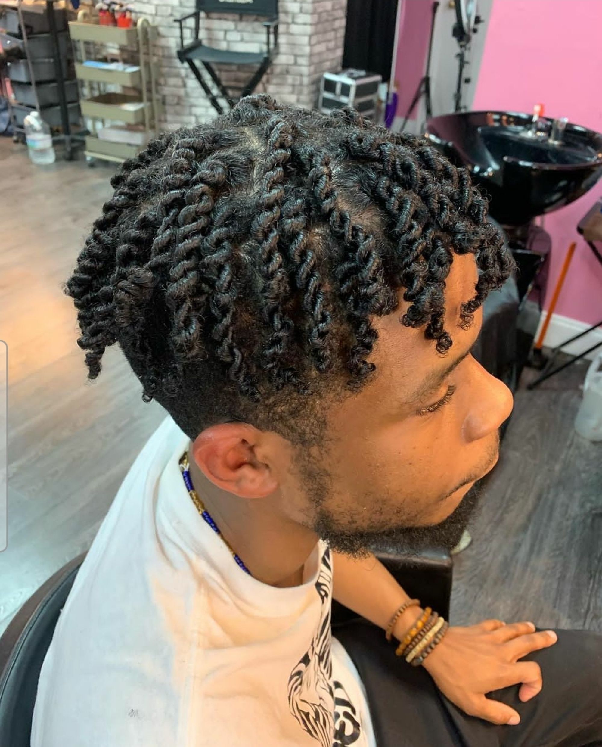 twist hairstyles for men with fade